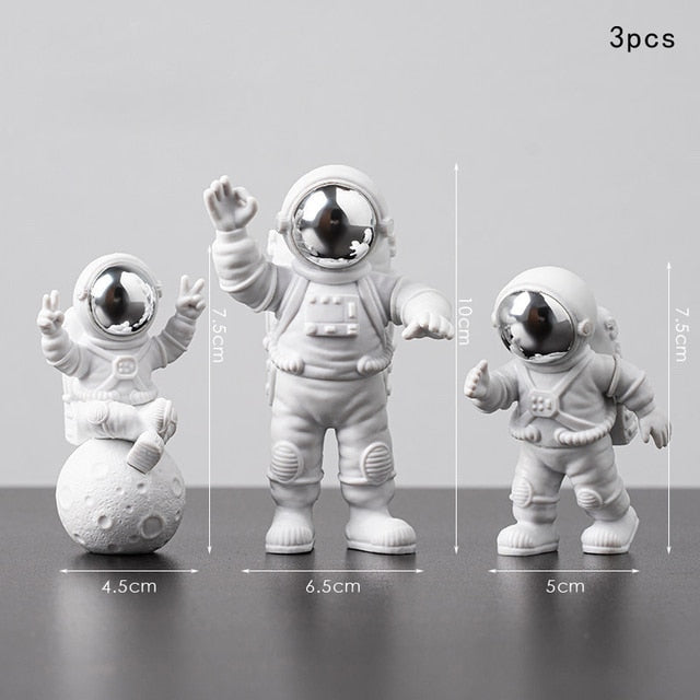 Set di decorazioni per la casa con astronauta e luna