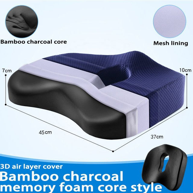 Set di sedili in memory foam con cuscino ortopedico